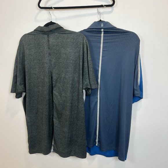 Lot Of 2 Nike Tiger Woods Collection Perforated Panel Golf Polo Mens XL 585783 - Picture 12 of 12